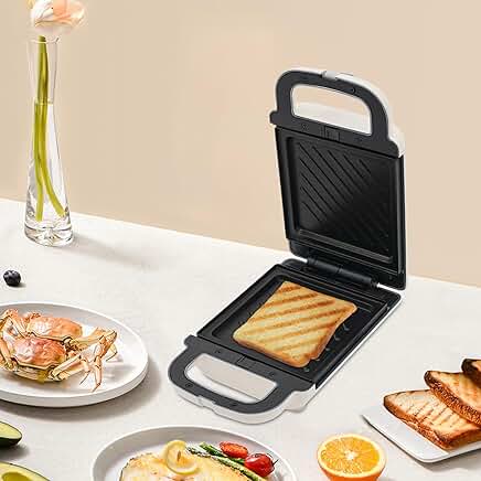 3-in-1 Breakfast Sandwich Maker with Non-Stick Pan