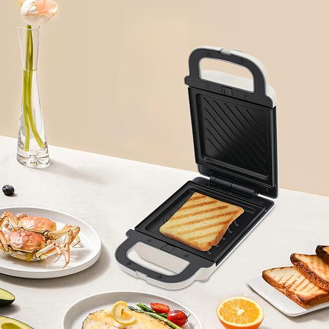 3-in-1 Breakfast Sandwich Maker with Non-Stick Pan