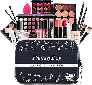 All-in-One Makeup Kit for Women with Eyeshadow, Lipstick, Blush, and More