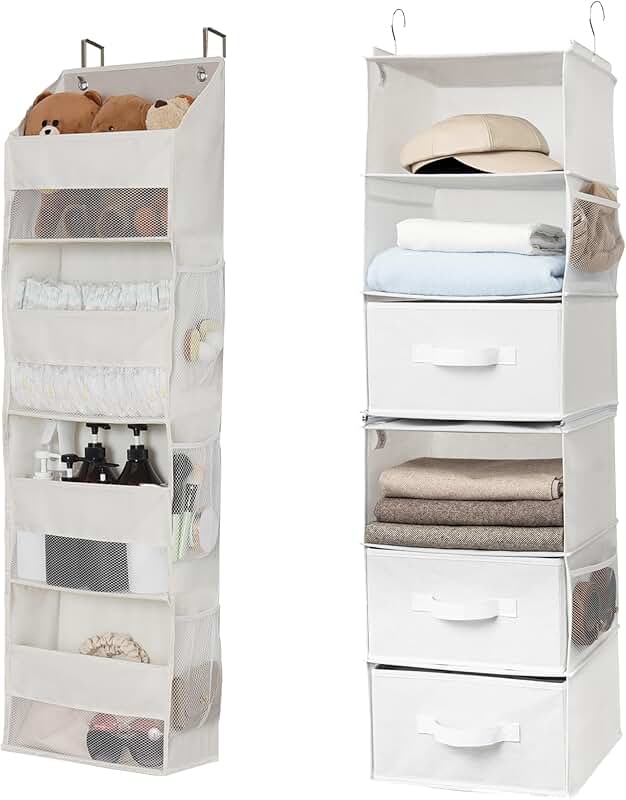 Hanging Closet Shelves and Over-the-Door Organizer