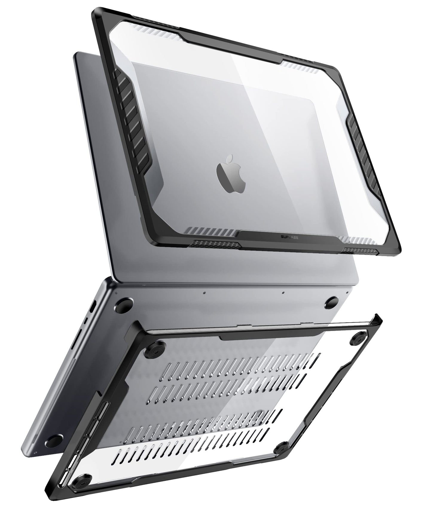 Unicorn Beetle Series Case for MacBook Pro 16 Inch (2021 Release) A2485 M1 Pro / M1 Max, Dual Layer Hard Shell Protective Cover for MacBook Pro 16" with Touch ID (Black)