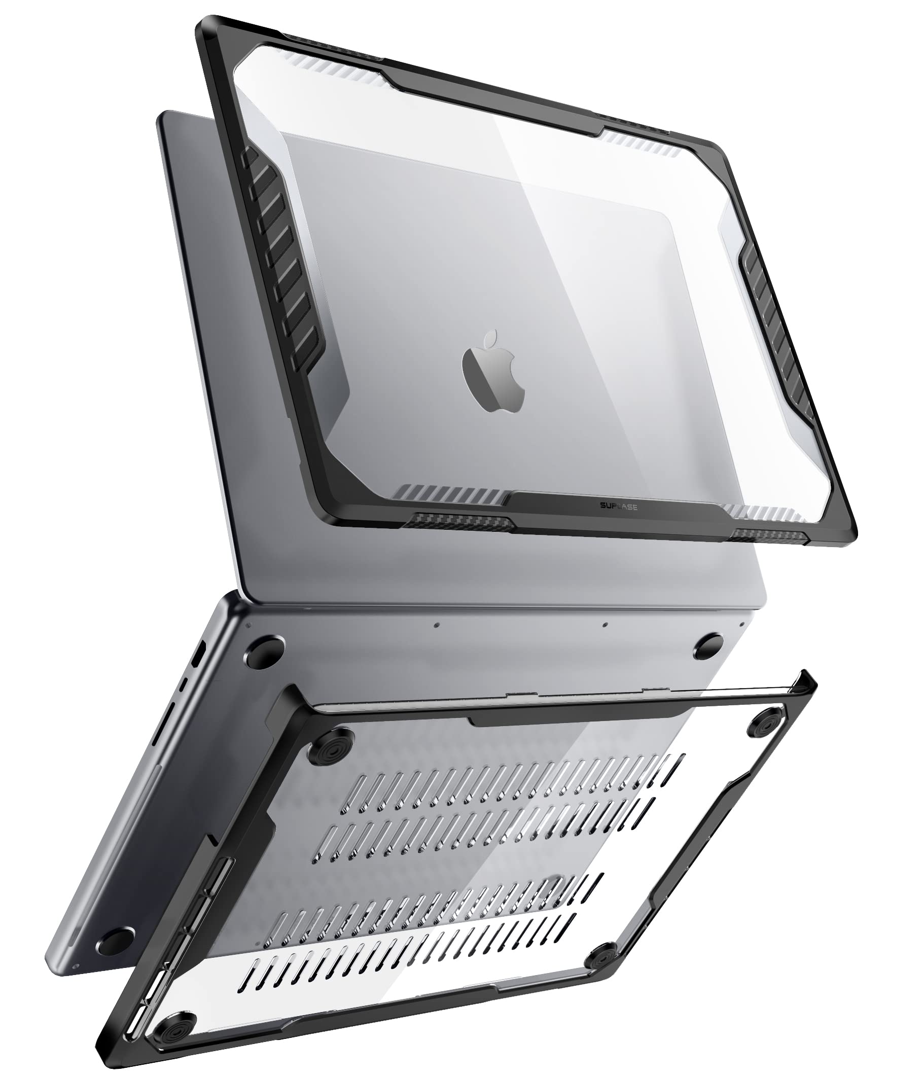 Unicorn Beetle Series Case for MacBook Pro 16 Inch (2021 Release) A2485 M1 Pro / M1 Max, Dual Layer Hard Shell Protective Cover for MacBook Pro 16" with Touch ID (Black)