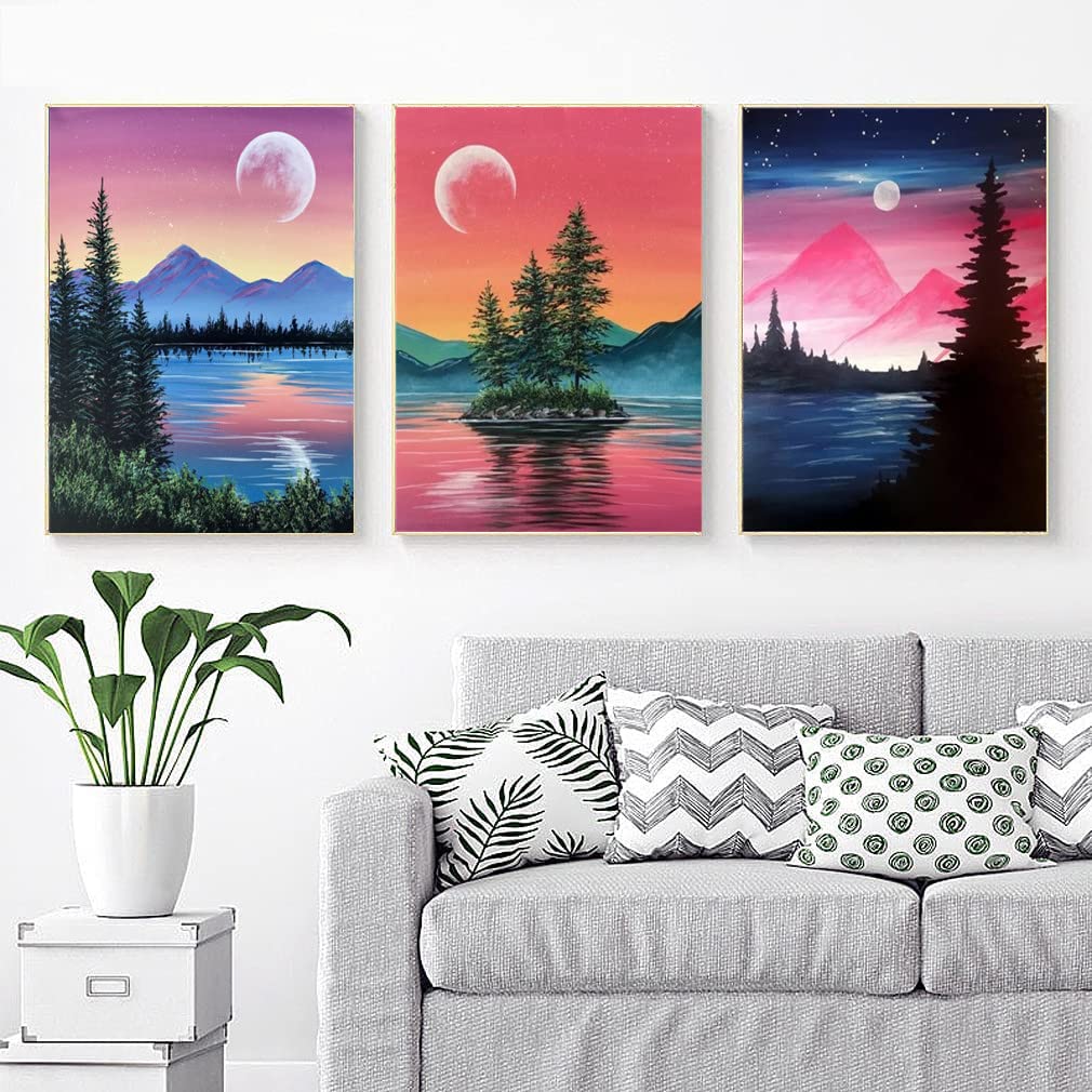 6-Piece 12x16in Diamond Painting Kit for Adults and Children