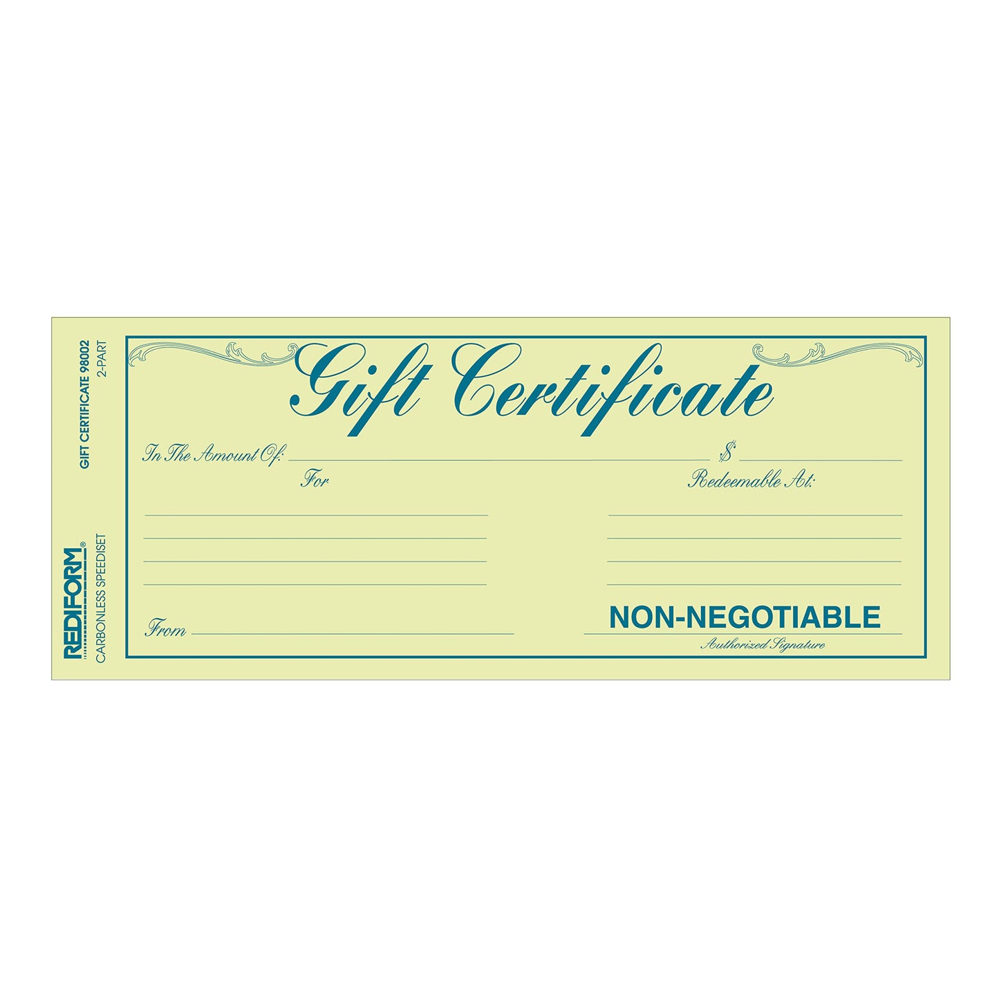 Gift Certificate Pack with 25 Duplicates and Envelopes