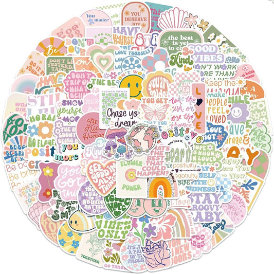 100 Pink Motivational Stickers for Girls