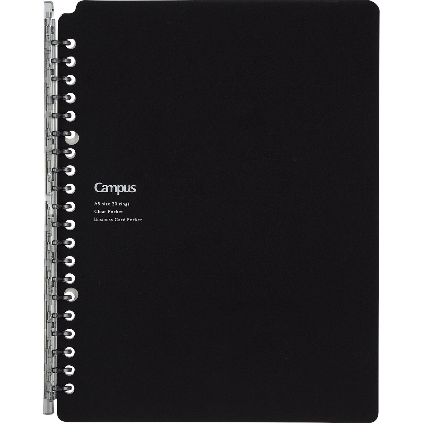 A5 Black Refillable Ring Binder with Loose-Leaf Paper