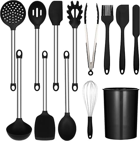 13-Piece Kitchen Utensil Set with Silicone Spatulas