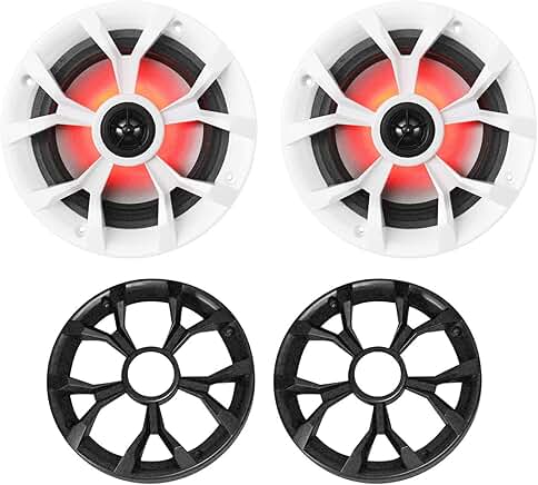 Marine 6.5" 700W Waterproof Speakers with LED Lights