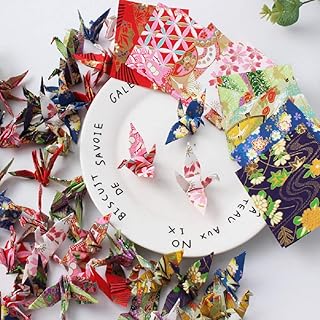 Set of 100 Washi Paper Cranes for Party and Gift