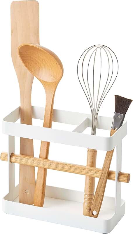 Wide Kitchen Utensil Holder with No Assembly