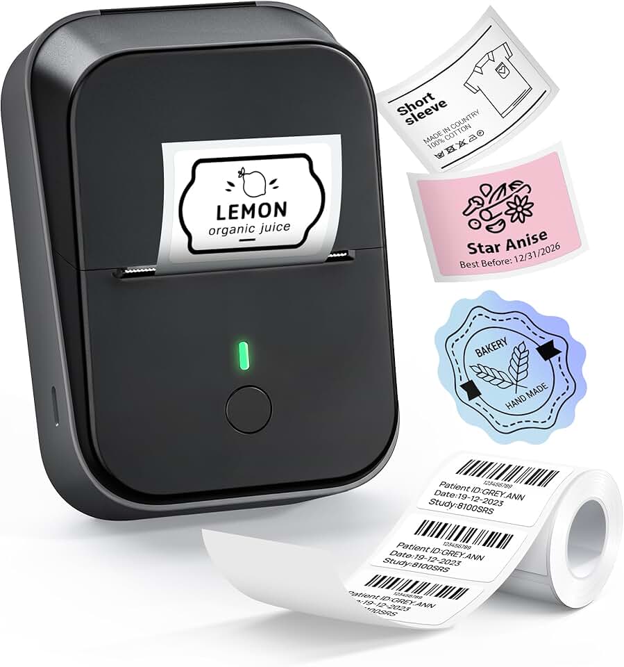 Portable 2-Inch Bluetooth Label Maker for Home and Office