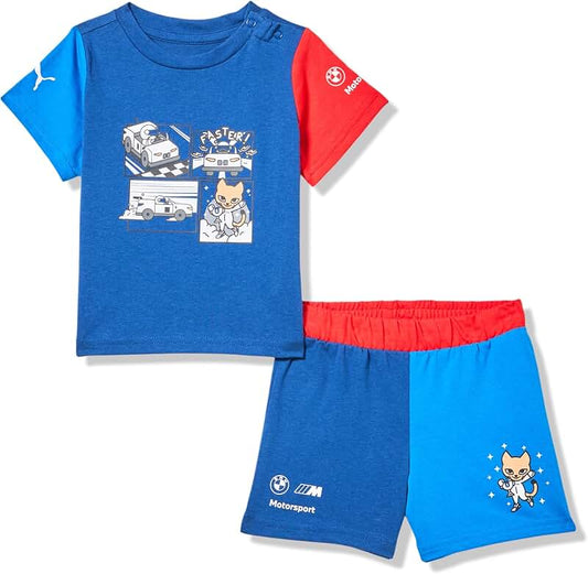 Unisex Baby Motorsport T-shirt and Shorts Set