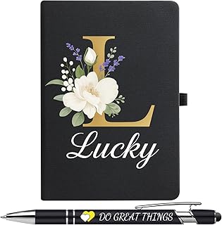 Personalized A5 Hardcover Journal with Pen and Floral Design