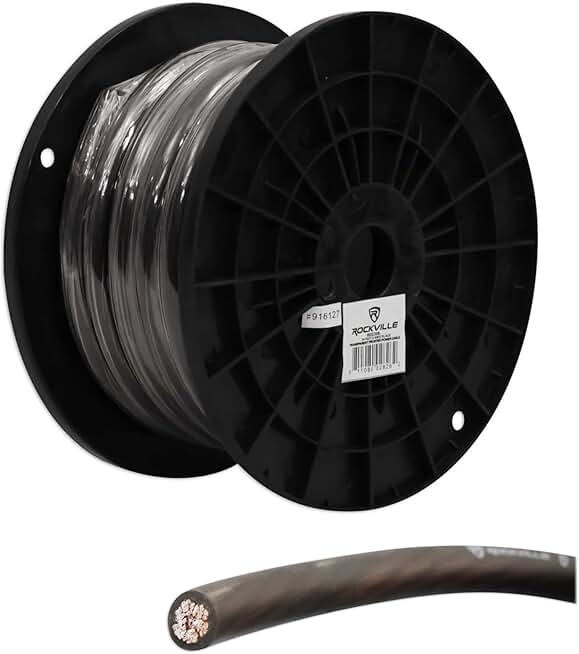 30-Ft. 0 Gauge Power and Ground Wire for Car Audio