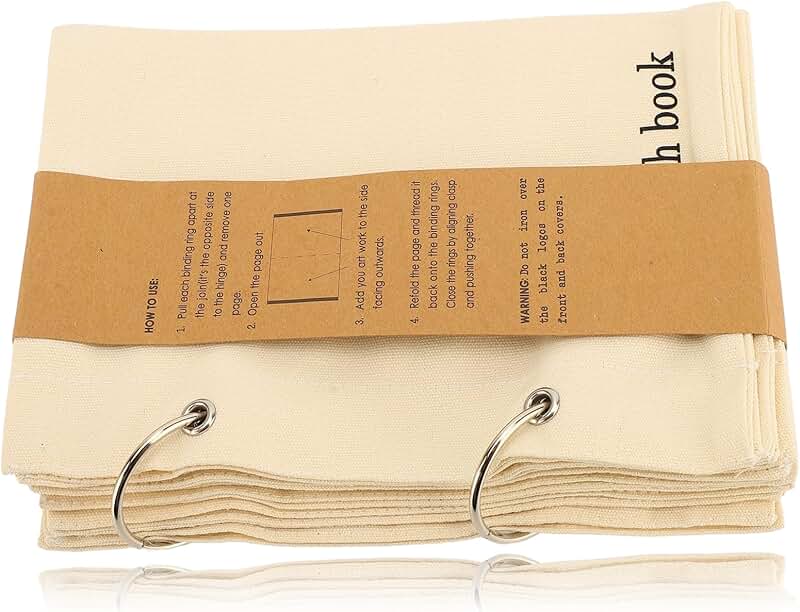 Blank Fabric Sketchbook for Drawing and Writing