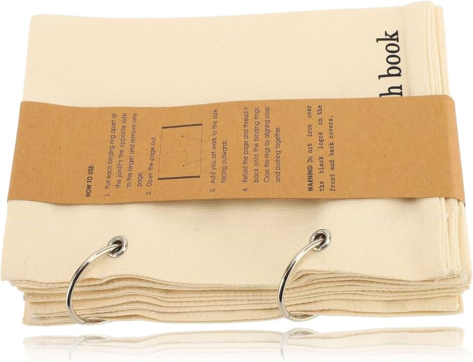 Blank Fabric Sketchbook for Drawing and Writing