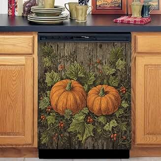 Pumpkin Dishwasher Front Door Magnet Sticker
