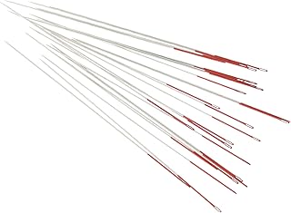 Size 12 Beading Needles with Red Tips, 1000 Pack