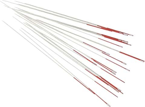 Size 12 Beading Needles with Red Tips, 1000 Pack