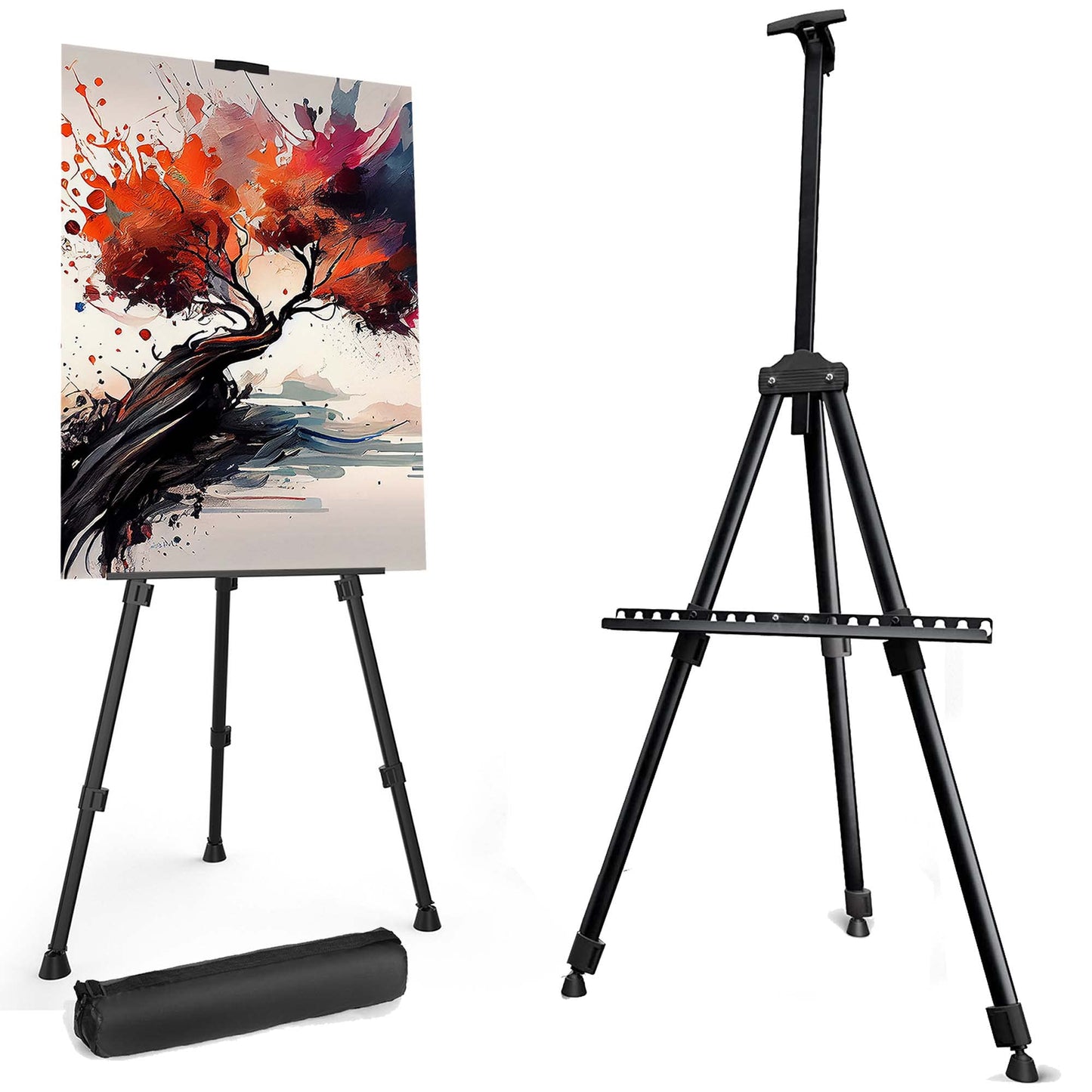 Black Adjustable Metal Art Easel for Canvas up to 36 Inches