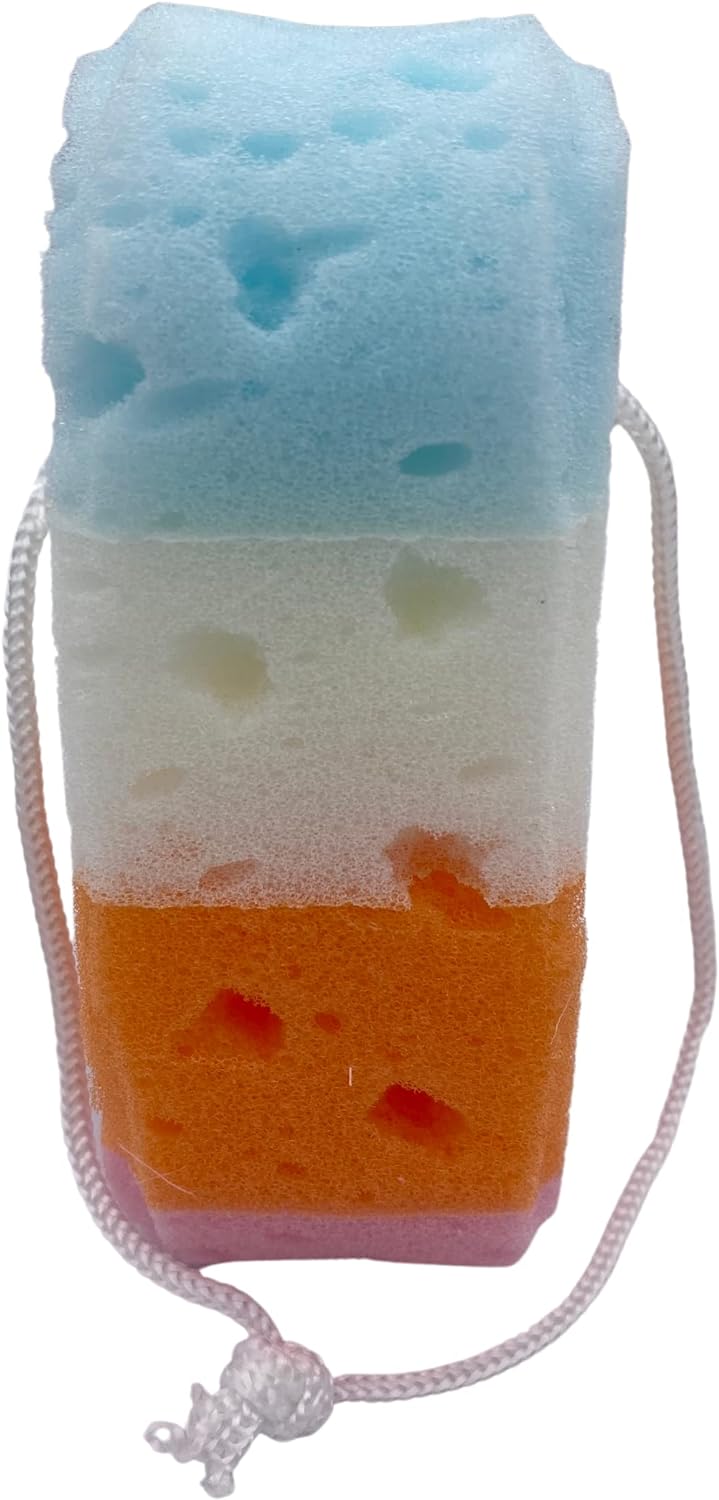 MODAIO-Soft Bath Sponge for Women, Men, Teenager, Body Wash Sponges - 5" x 3" x 2"
