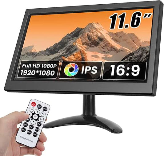 11.6 Inch Portable HDMI Monitor with Speakers and Remote