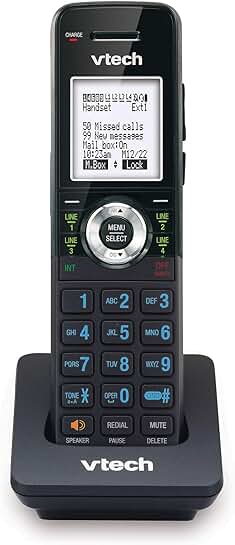 Black accessory handset for small business system