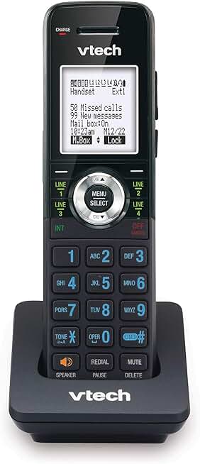 Black accessory handset for small business system