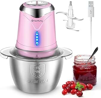 Cordless Food and Meat Chopper with 5-Cup Bowl