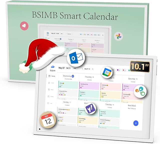 10.1 Inch Digital Family Calendar with Touchscreen