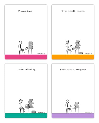 Funny Notepads Set with Sarcastic Messages