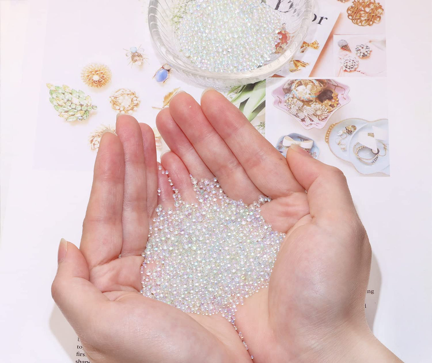 Clear Mini Bubble Beads for Resin Jewelry and Crafts