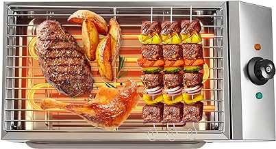 Indoor Electric Grill with Removable Griddle
