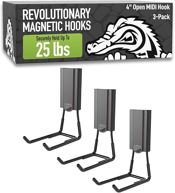 Heavy Duty Magnetic Hooks, 3 Pack