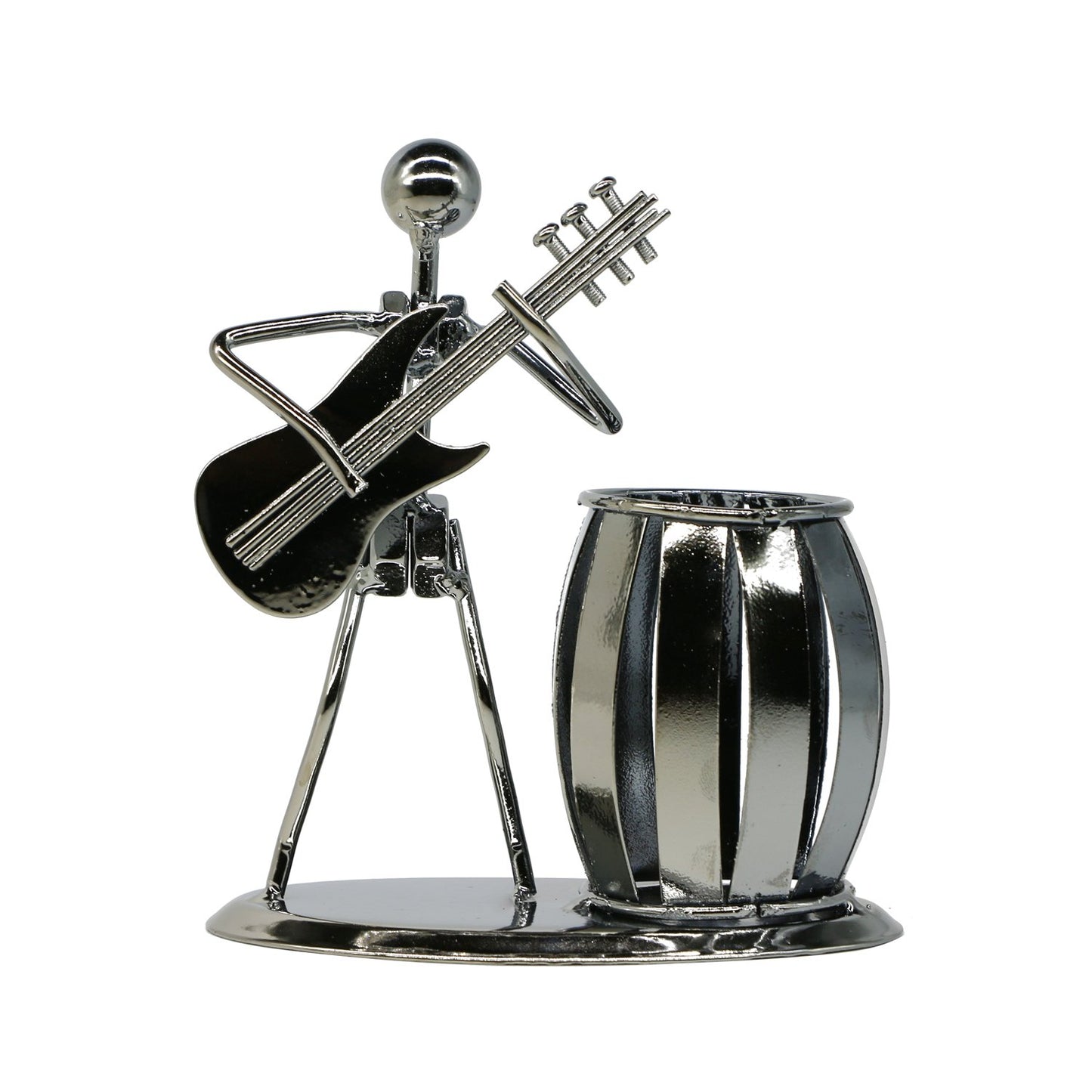 Guitar Style Metal Pen Holder for Desk Organizer