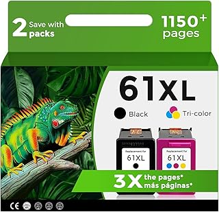 Black Ink Cartridge for HP 61 XL Printers
