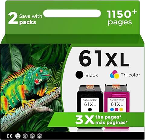 Black Ink Cartridge for HP 61 XL Printers