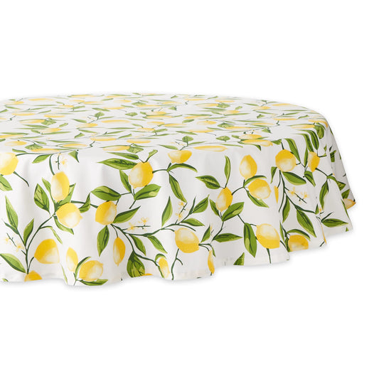 Lemon Bliss Tabletop  Tablecloth, 70" Round
