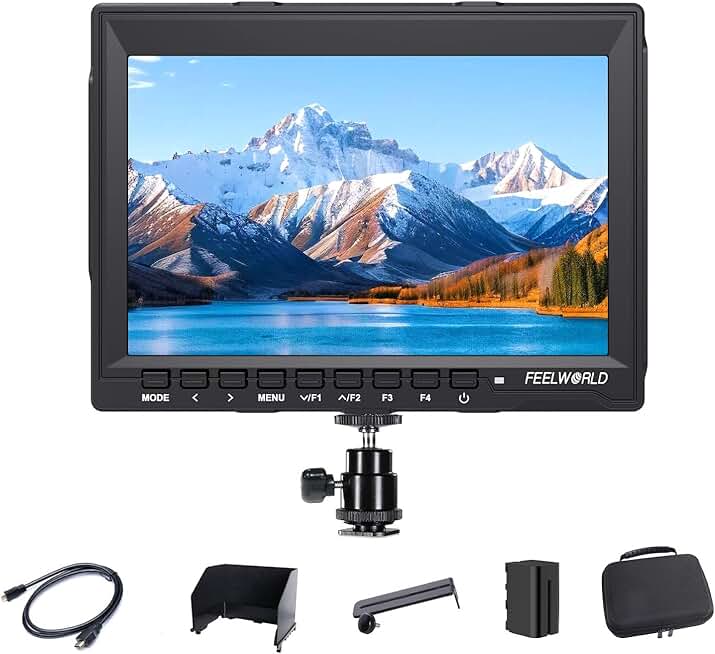 7-inch IPS On-Camera Field Monitor with Battery and Case