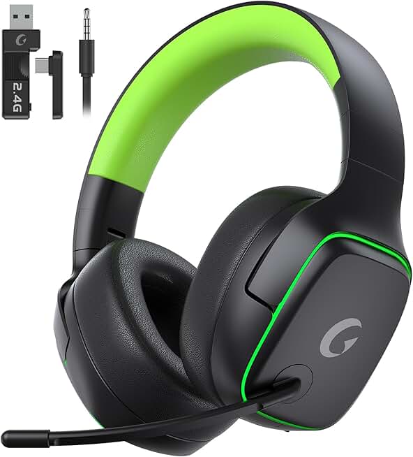 Wireless Gaming Headset with Noise Canceling Mic and 7.1 Surround Sound