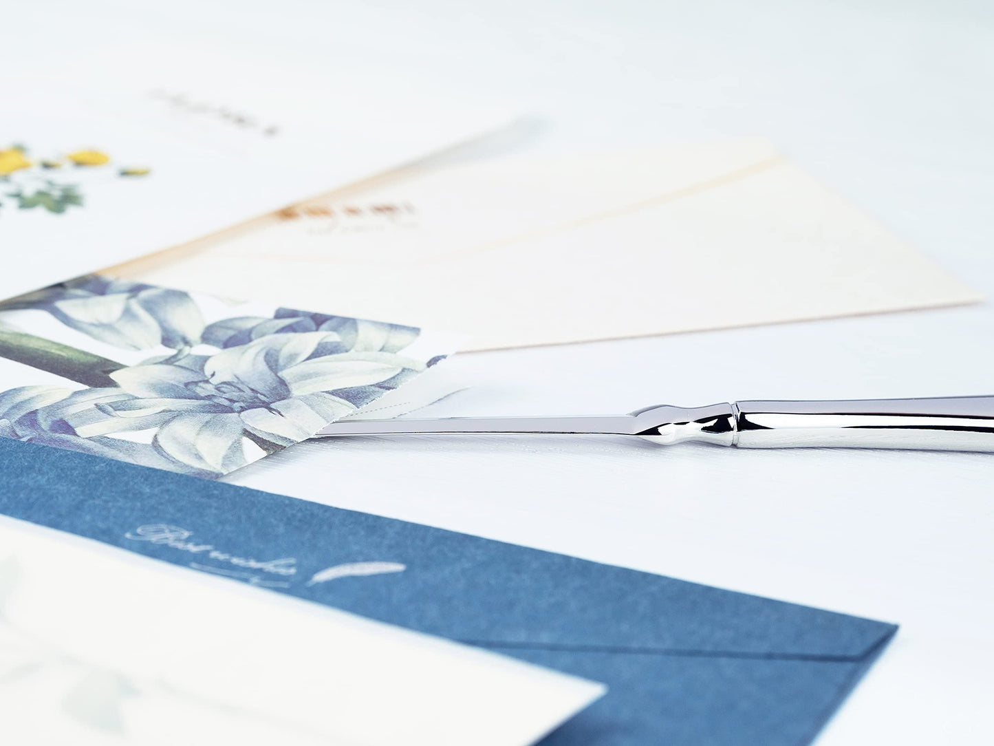 Silvery Letter and Envelope Opener Set, 9 Inches (2 Pack)