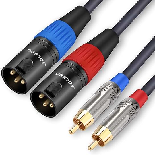 50 Feet RCA to XLR Audio Cable for Stereo Systems