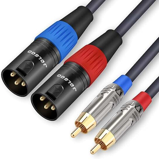 50 Feet RCA to XLR Audio Cable for Stereo Systems