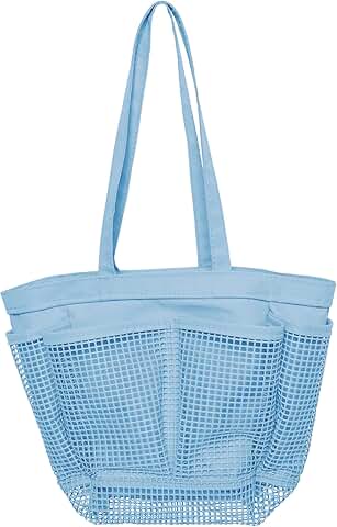 Portable 7-Pocket Mesh Shower Caddy for Toiletries