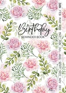 Birthday and Anniversary Record Book with Monthly Index