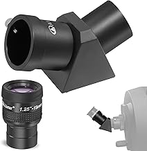 Flat Field 19mm Telescope Eyepiece with 45-Degree Diagonal
