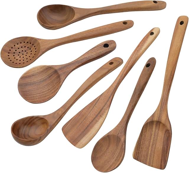 7-Piece Wooden Cooking Utensil Set