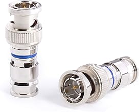 Male BNC Compression Connector for RG59 Coaxial Cable, Pack of 50