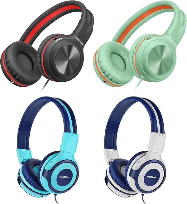 Wired Headphones for Kids and Teens, 4 Pack