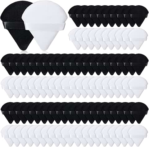 100-Piece Triangle Powder Puffs for Face and Makeup